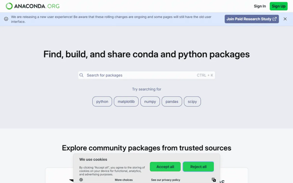 Conda (Anaconda.org)