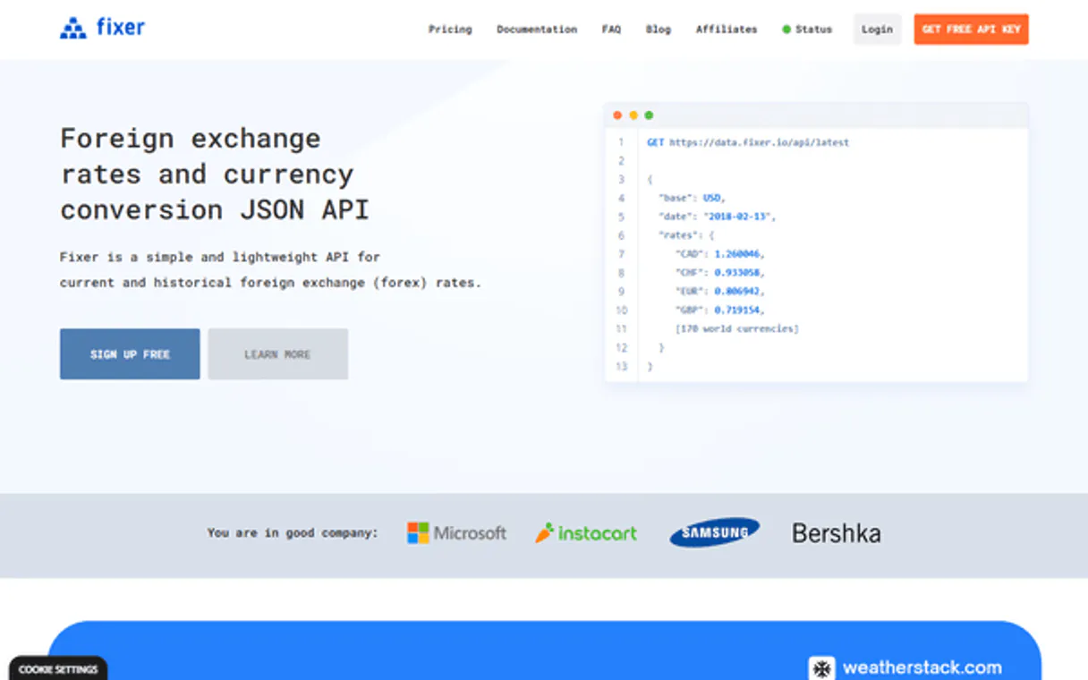 Fixer.io Currency API