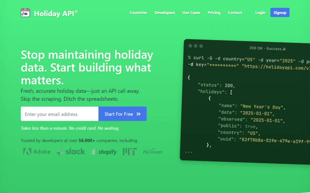 Holiday API