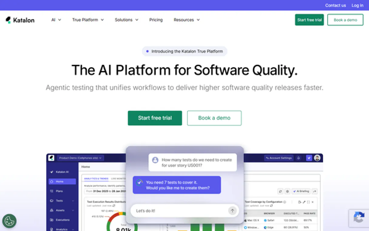 Katalon TestOps (AI Test Management)