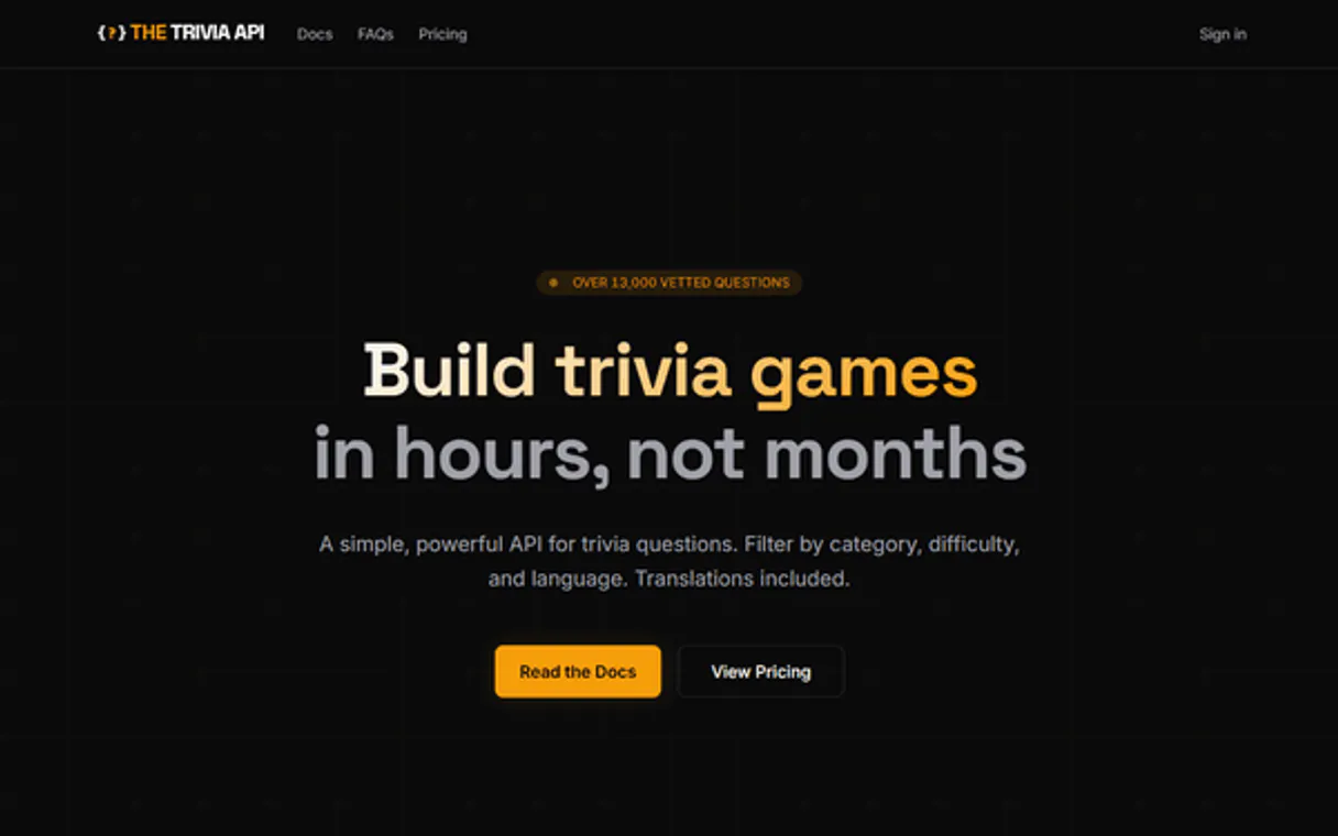 Open Trivia Database