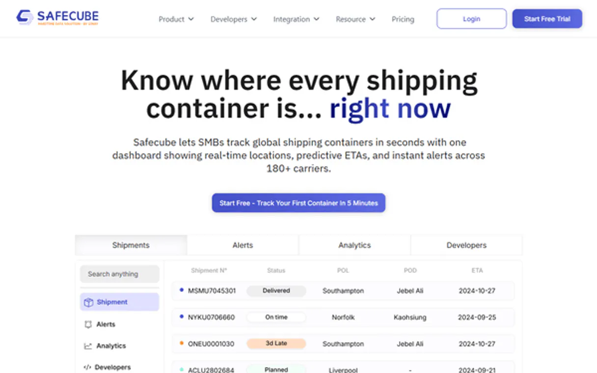 SafeCube Container Tracking