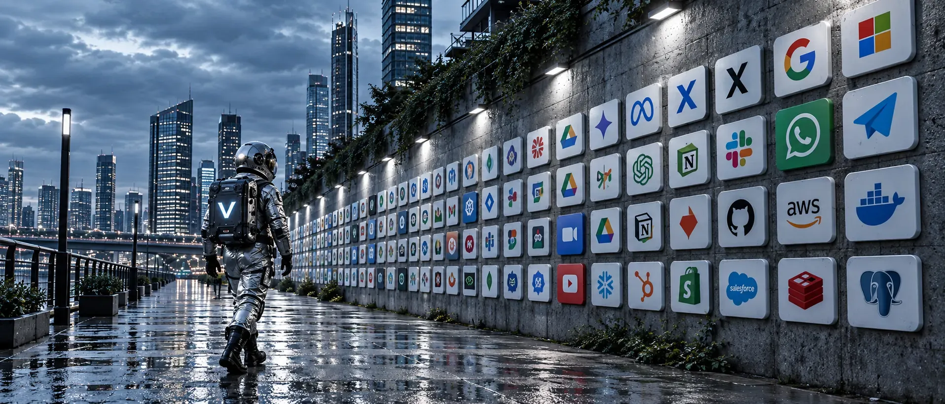 An astronaut walkway of integrations