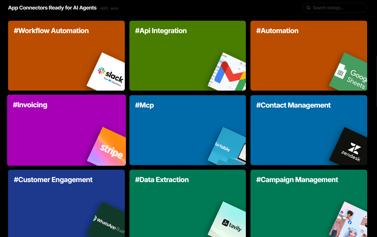 Over 4,000 integrations ready for AI agents